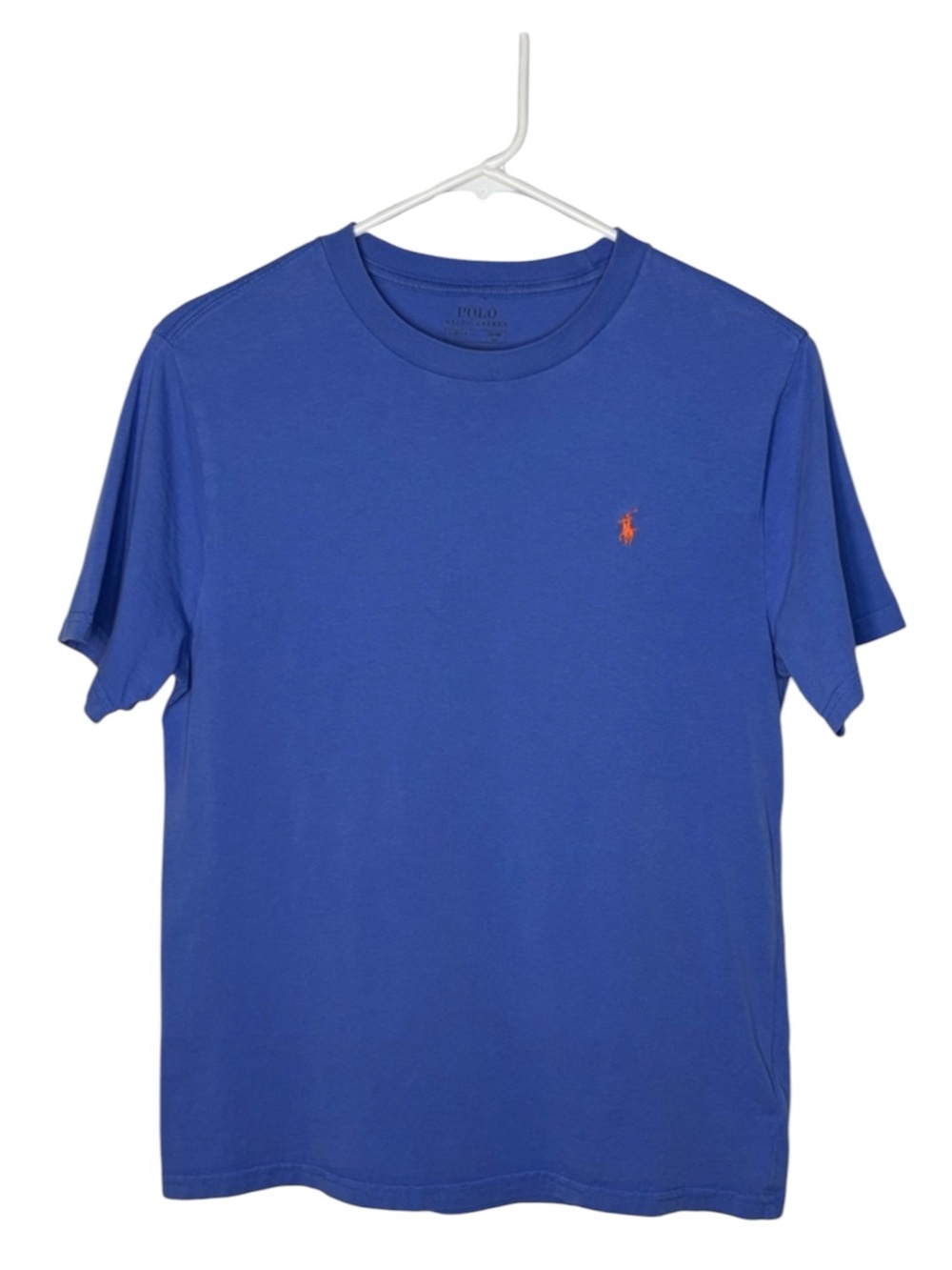 Polo by Ralph Lauren Blue Short Sleeve Crewneck T-Shirt with Orange Pony